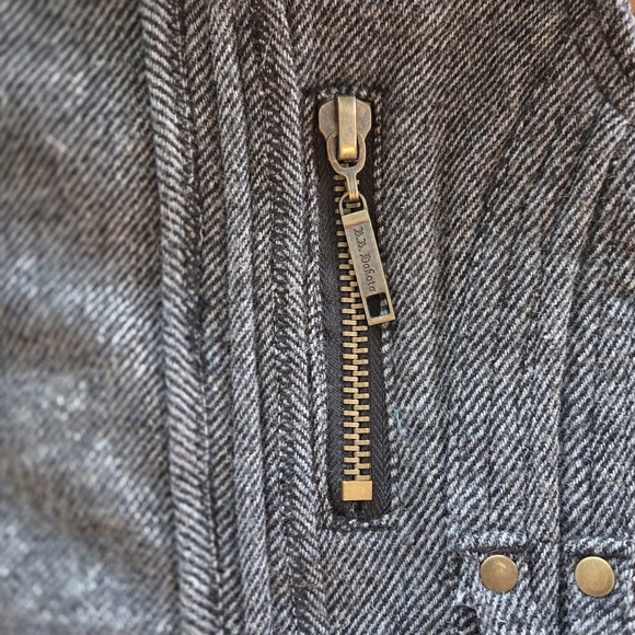 Lovely Ladies Luxury Black Brown Faux Fur Hood Blue Gray Vest With Belt Medium - Picture 4 of 12